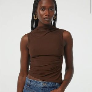 Line by K Selma Tank Top Chocolate - NWT